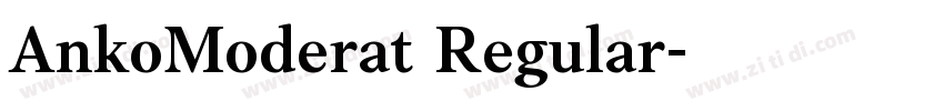 AnkoModerat Regular字体转换